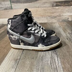 Nike Dunk Sky Hi Print 2014 Women's Size 7.5 Hidden Wedge Custom 543258-004